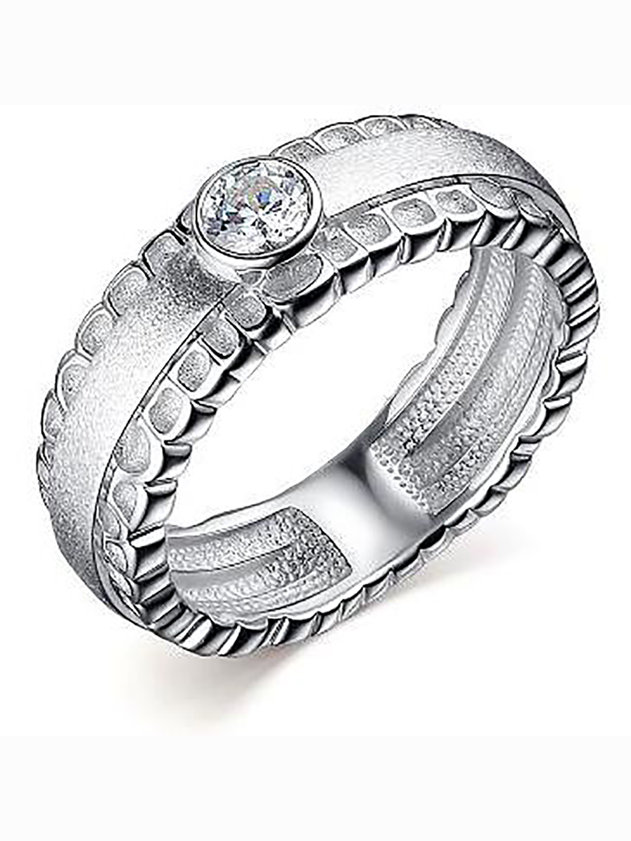 

Кольцо с 1 кристаллом swarovski из серебра р. 17 Алкор серебро 01-2461_00СВ-00, 01-2461_00СВ-00