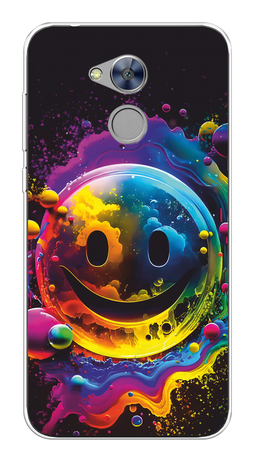 

Чехол Awog на Honor 6A "Кислотный смайл", Фиолетовый;желтый;синий, 63650-1