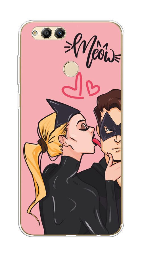 

Чехол Awog на Honor 7X 2017 "Kiss of Cat Woman", Розовый;черный;бежевый, 63750-1