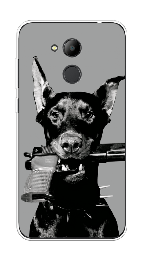 

Чехол Awog на Honor 6C Pro "Доберман", Серый, 63850-1