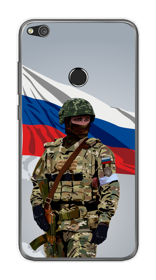 

Чехол Awog на Honor 8 Lite/Huawei P8 Lite "Солдат с флагом", Белый;синий;красный;зеленый, 63950-1
