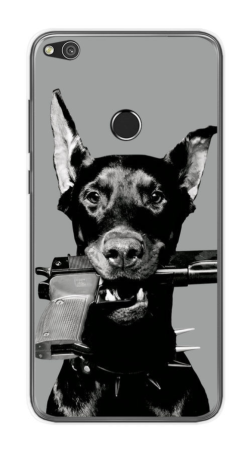 

Чехол Awog на Honor 8 Lite/Huawei P8 Lite "Доберман", Серый, 63950-1