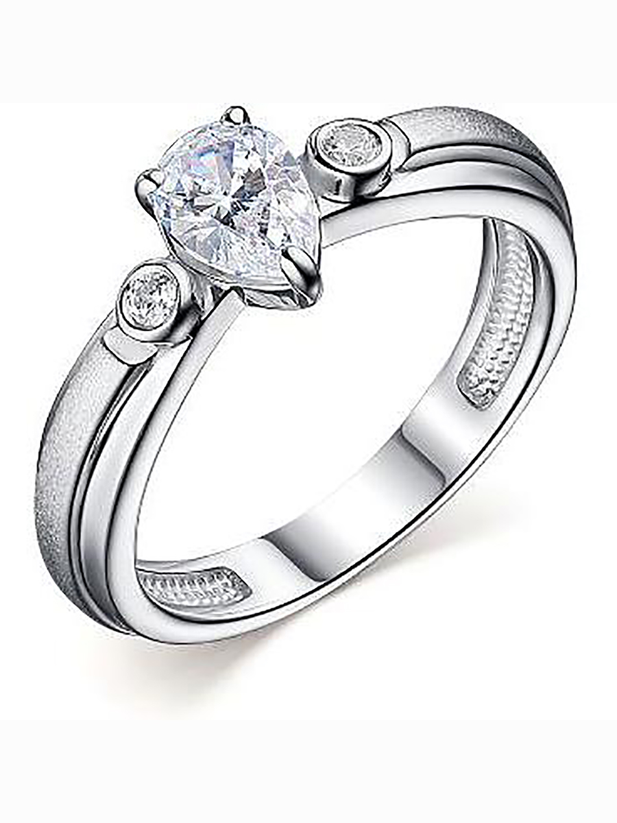

Кольцо с 3 кристаллами swarovski из серебра р. 16 Алкор серебро 01-2458_00СВ-00, 01-2458_00СВ-00