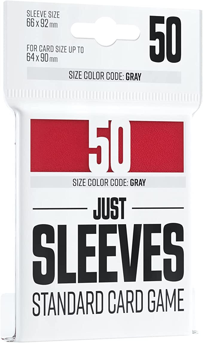 

Протекторы для карт Gamegenic Just Sleeves Red 50 шт, GGX10005ML, Красный