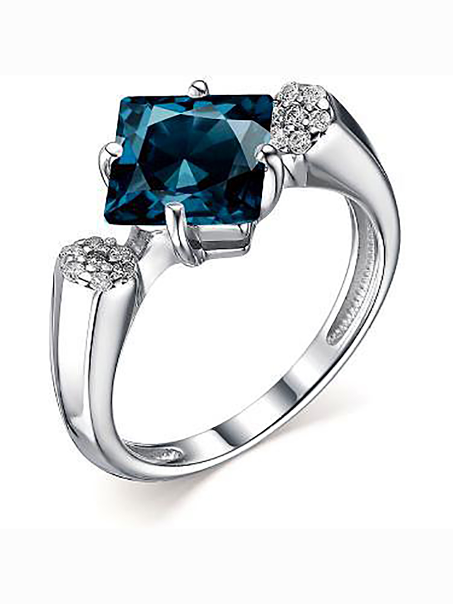 

Кольцо с фианитами и топазом из серебра р. 16,5 Алкор серебро 01-2057_ЮСТЛ-00, 01-2057_ЮСТЛ-00