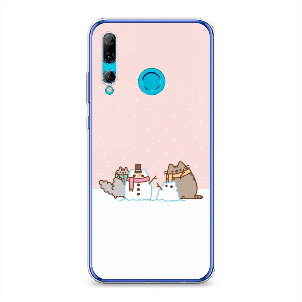 

Чехол на Honor 10i "Котики в снегу", Розовый;белый;серый, 69250-5