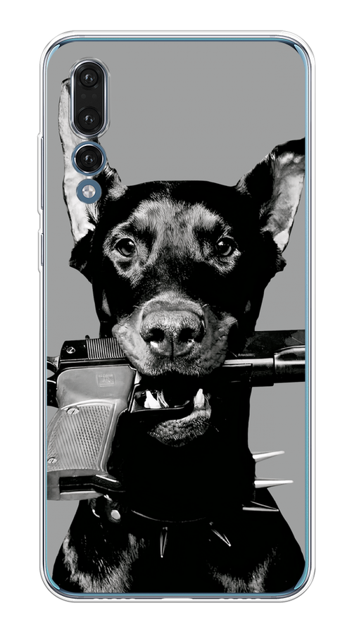 

Чехол Awog на Huawei P20 Pro "Доберман", Серый, 65050-1