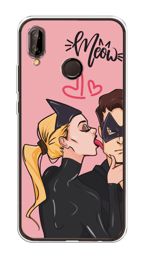 

Чехол Awog на Huawei Nova 3 "Kiss of Cat Woman", Розовый;черный;бежевый, 66150-1