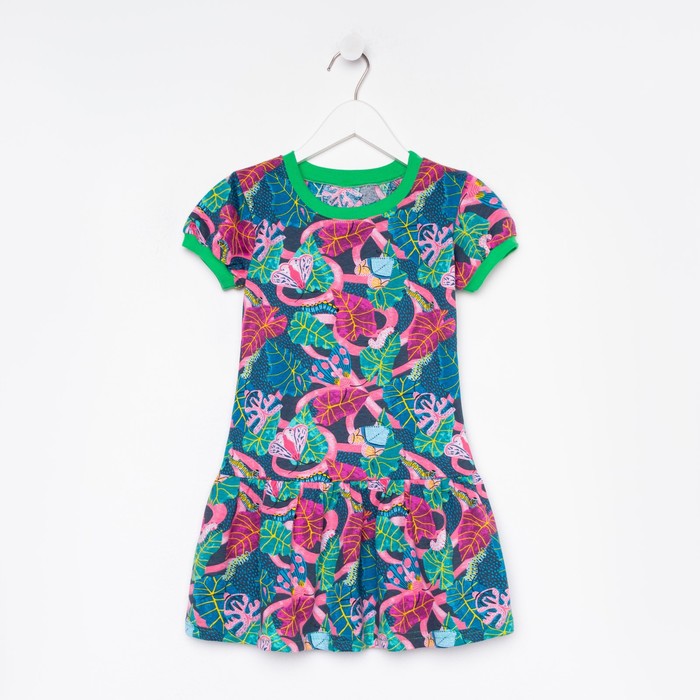 Платье детское Юниор Текстиль Р00016261, синий, розовый, 116