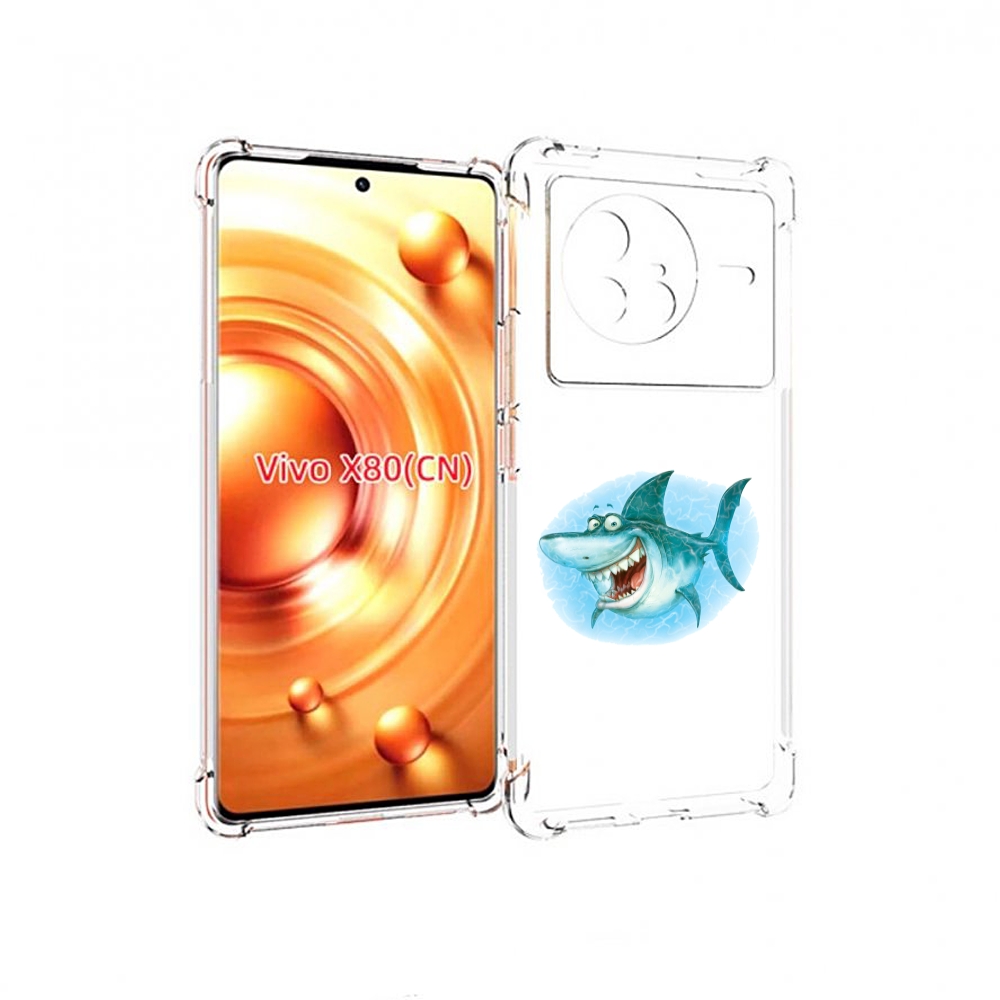 

Чехол Mypads Веселая Акула Для Vivo X80, Прозрачный, Tocco