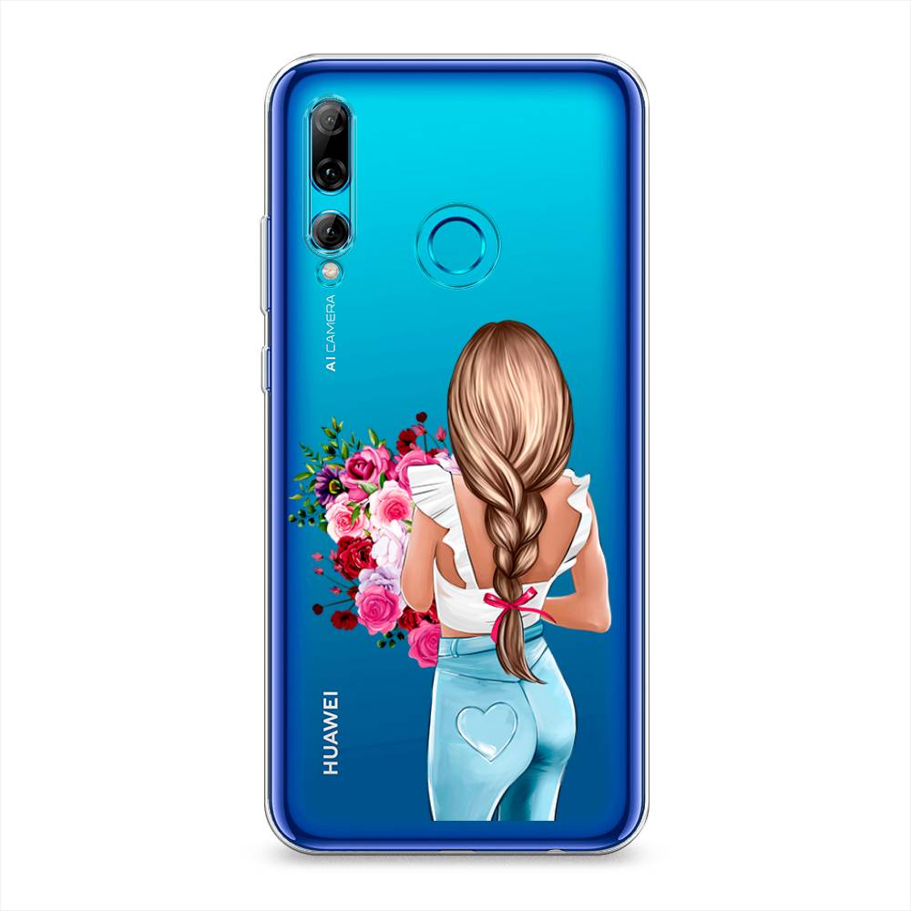 

Чехол на Honor 10i "Девушка с цветами", Коричневый;розовый;бирюзовый, 69250-6