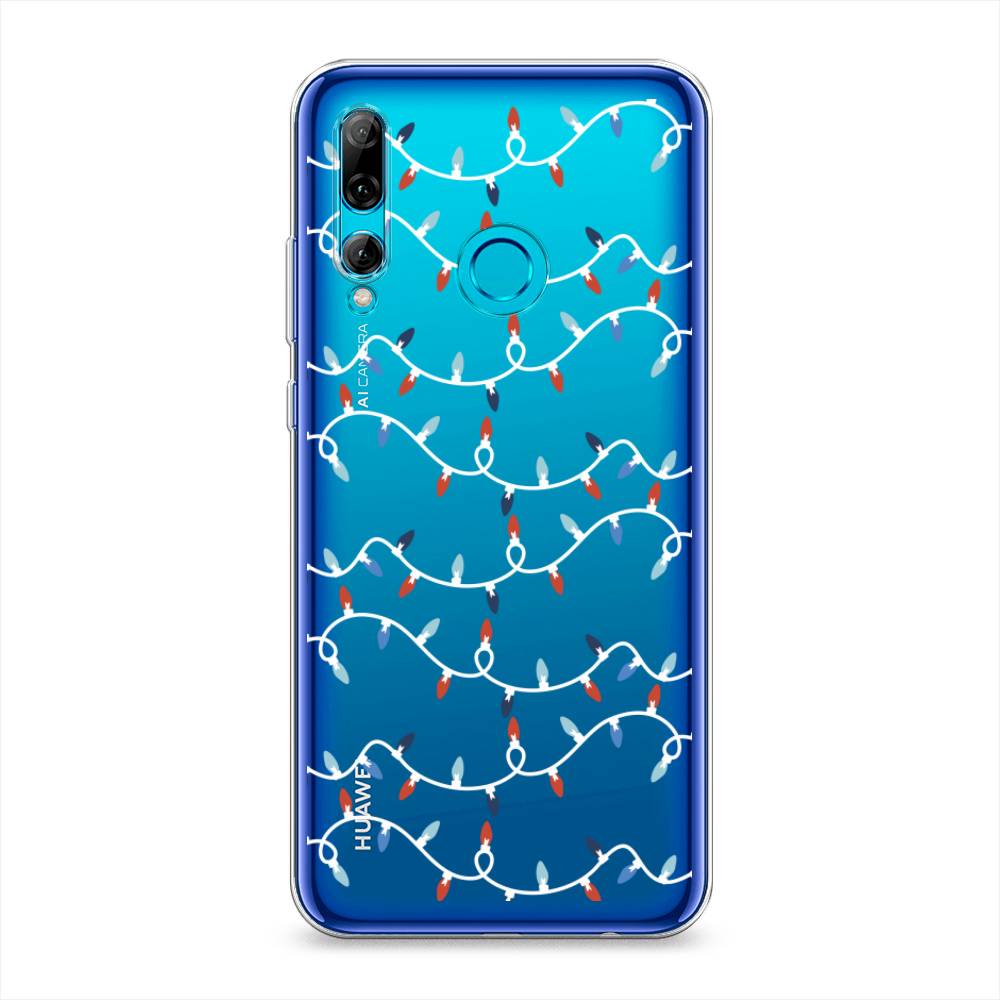 

Чехол на Honor 10i "Разноцветная гирлянда", Белый;красный;синий, 69250-5