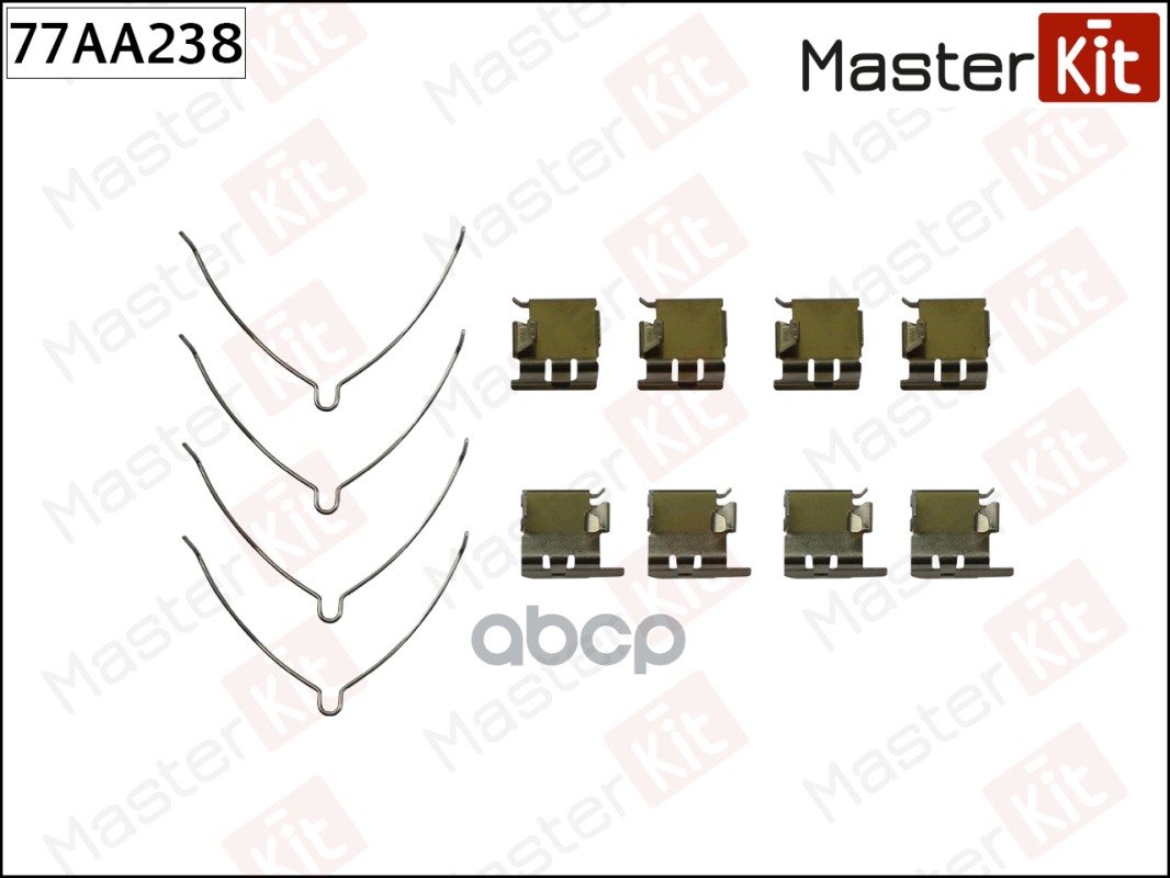 

Тормозные колодки MASTERKIT для Toyota Avensis 1997- 77AA238, 77AA238