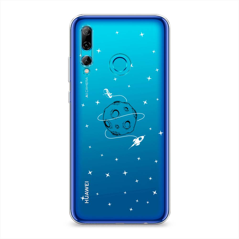 

Чехол на Honor 10i "Полет вокруг луны", Белый;серый;черный, 69250-2