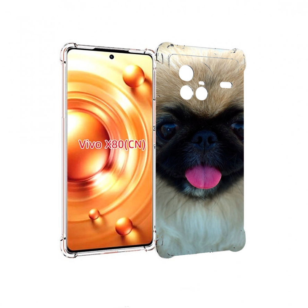 

Чехол Mypads Пекинез Для Vivo X80, Прозрачный, Tocco