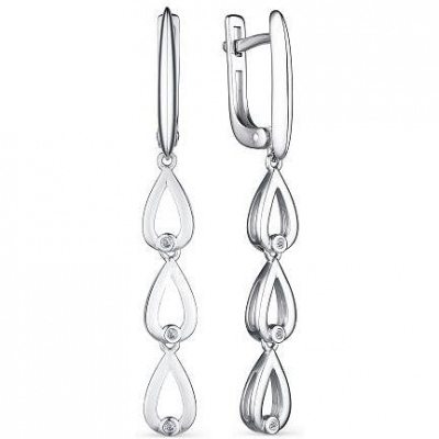 

Серьги с 6 бриллиантами из серебра Алкор серебро 02-2189_000Б-00, 02-2189_000Б-00