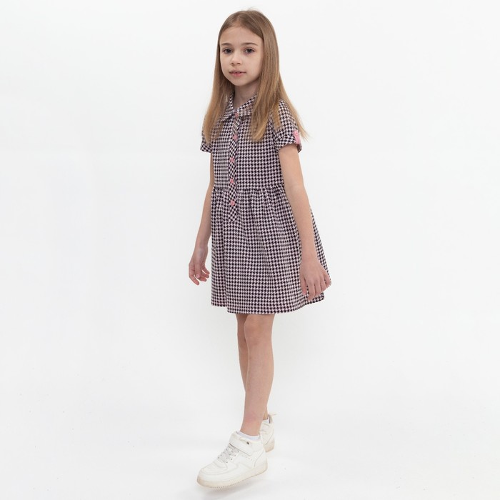 

Платье для девочки, чёрный/белый, 128