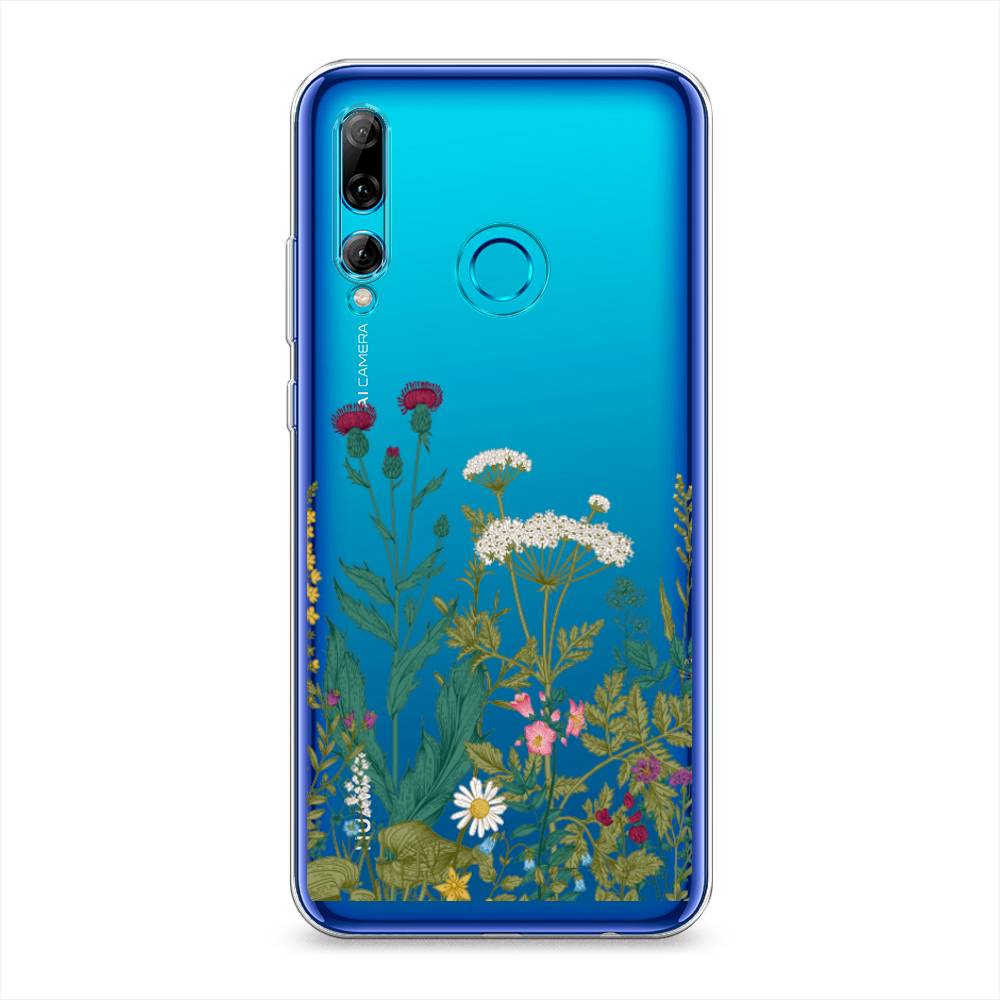 

Чехол на Honor 10i "Дикие полевые цветы", Зеленый;розовый;белый, 69250-2