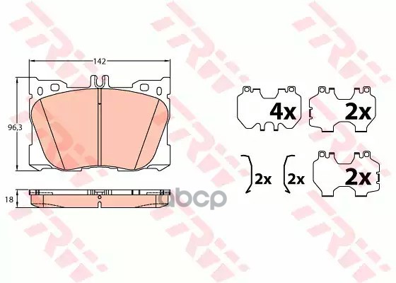 

Колодки тормозные MERCEDES W205/W213/GLC (X253/C253) 15- передние TRW GDB2150