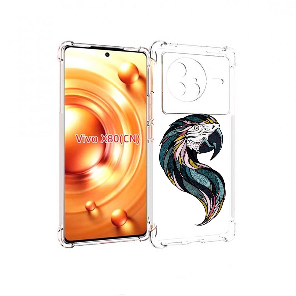 

Чехол Mypads Полупопугай Для Vivo X80, Прозрачный, Tocco