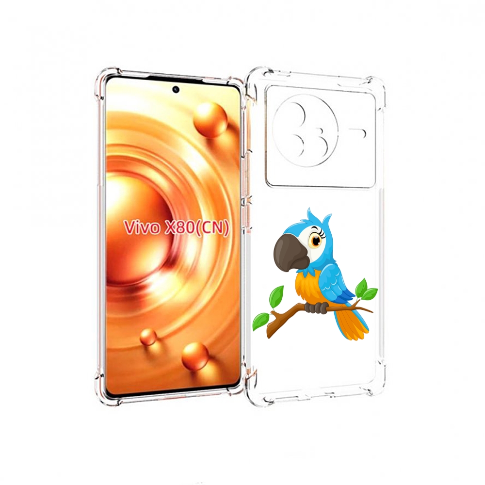 

Чехол Mypads Попугайчик Детский Для Vivo X80, Прозрачный, Tocco