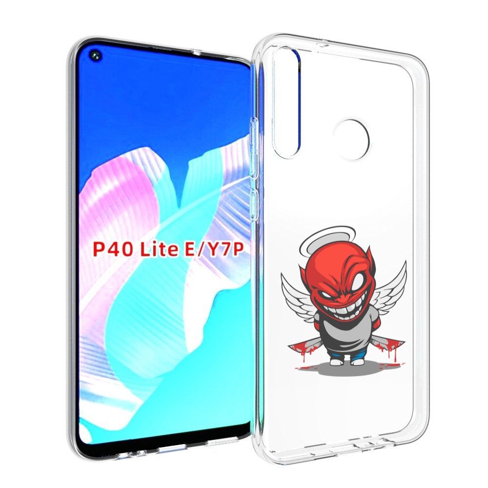 

Чехол бампер MyPads злой-ангел для Huawei P40 Lite E, Прозрачный, Tocco