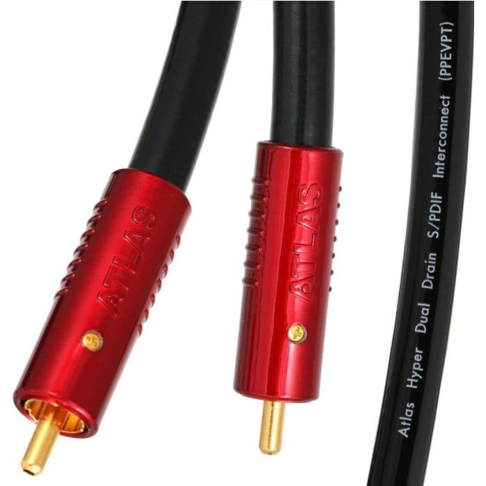 фото Кабель коаксиальный rca - rca atlas cables hyper dd achromatic rca s/pdif - 1.50m