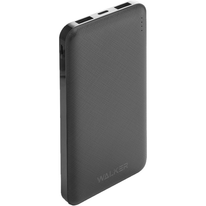 

Внешний аккумулятор Walker WB-410 10000 mAh 5V/2.1A/Micro USB/Type-C/2USB Black, WB-410