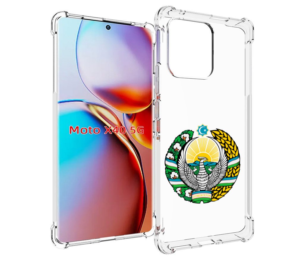 

Чехол MyPads герб-узбекистана для Motorola Moto X40, Прозрачный, Tocco