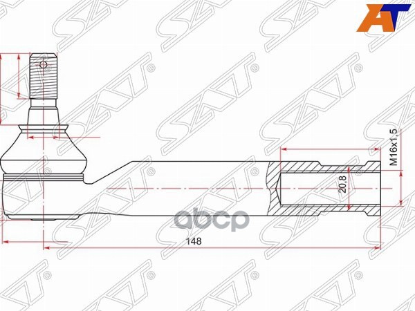 

Наконечник Рулевой Toyota Avensis/Corolla Verso Lh=Rh 03- Sat арт. ST-45046-29425