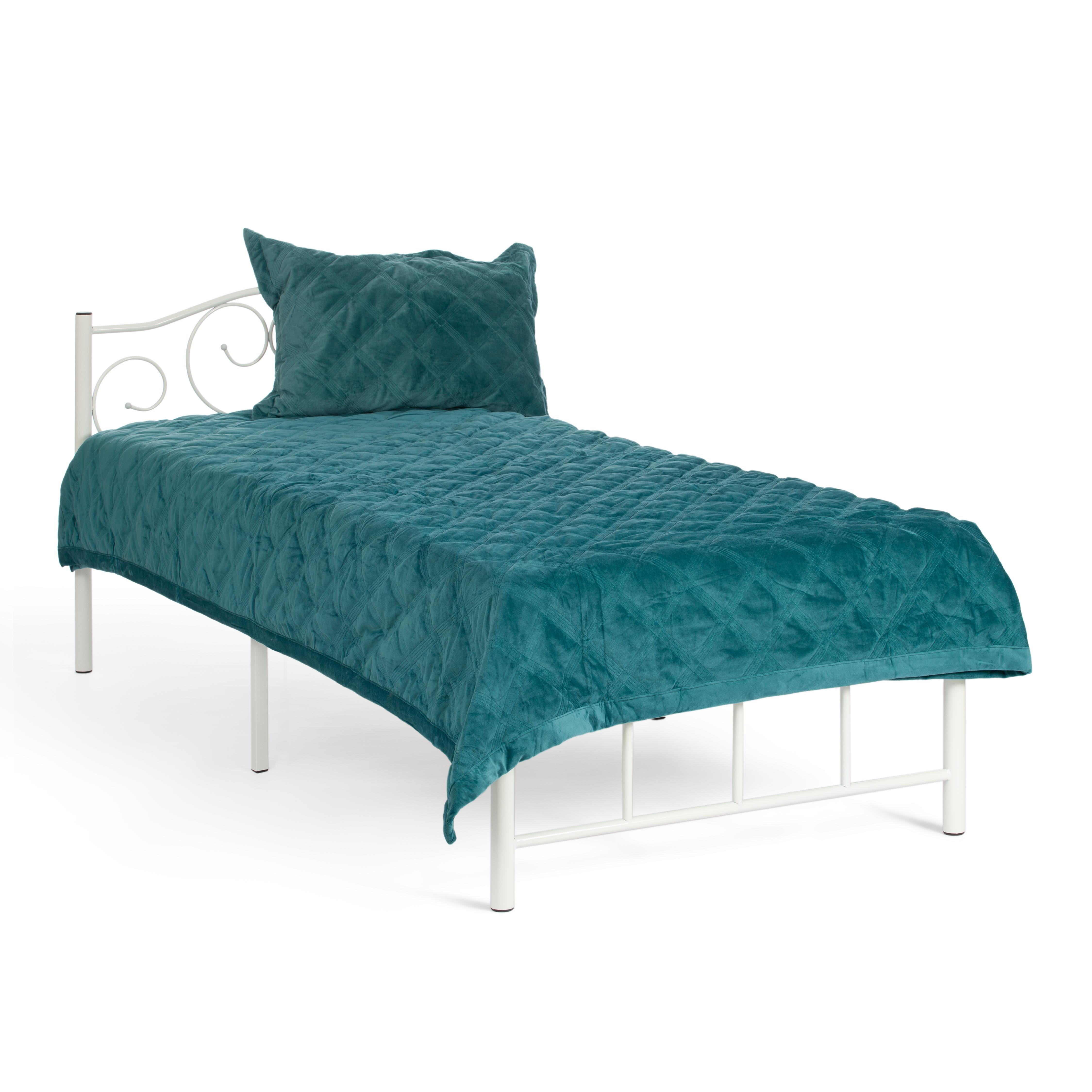 фото Кровать malva (mod. 9303) металл, 90*200 см (single bed), white (белый) tetchair