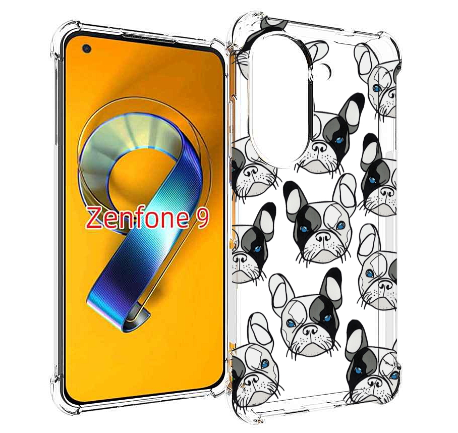 

Чехол MyPads мини-собачки-черно-белый для Asus Zenfone 9 (AI2202), Прозрачный, Tocco