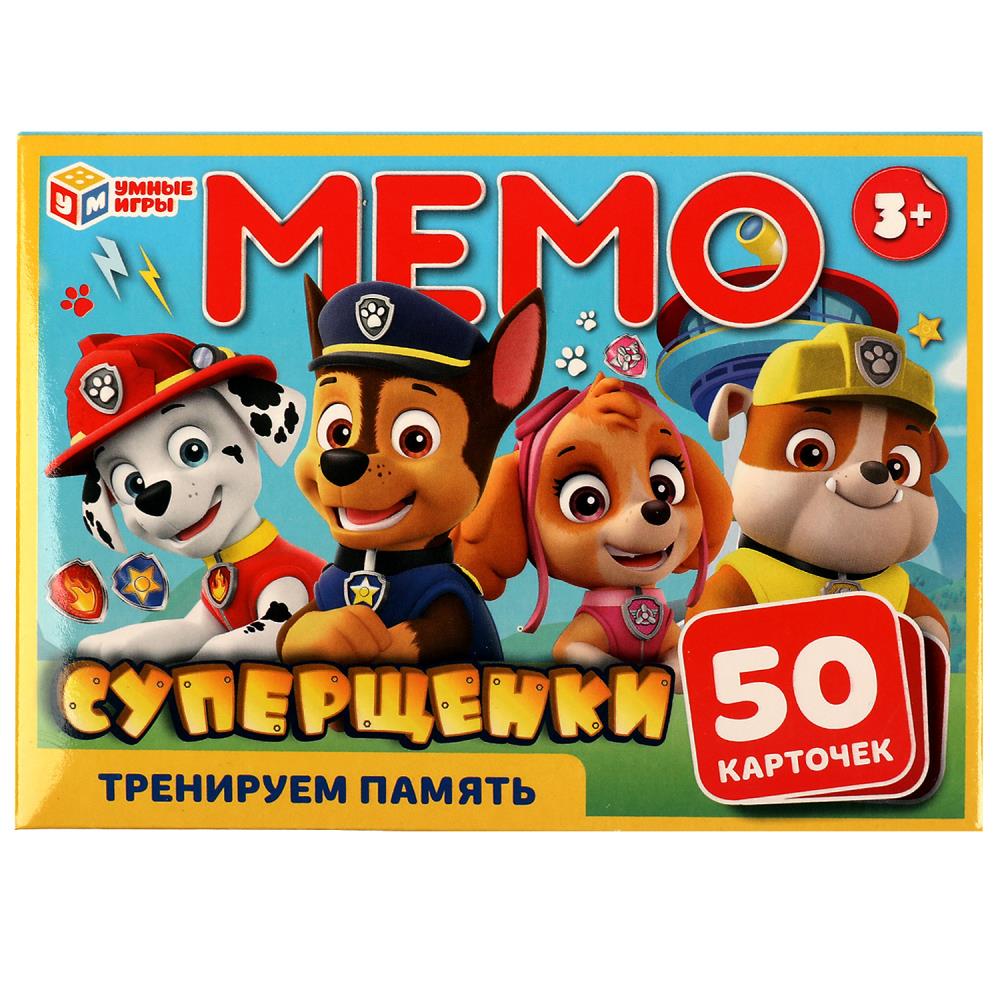 

Игра мемо Тренируем память Суперщенки, 50 карточек Умные игры 4650250540304