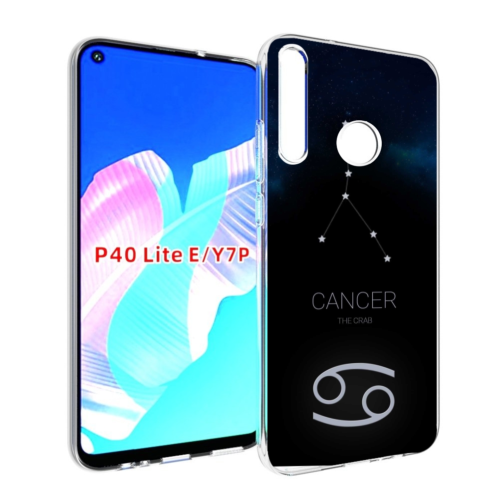 

Чехол бампер MyPads знак зодиака рак 2 для Huawei P40 Lite E, Прозрачный, Tocco