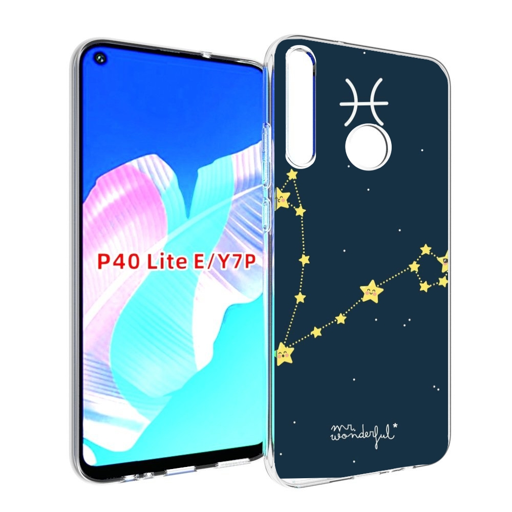 

Чехол бампер MyPads знак зодиака рыбы 1 для Huawei P40 Lite E, Прозрачный, Tocco