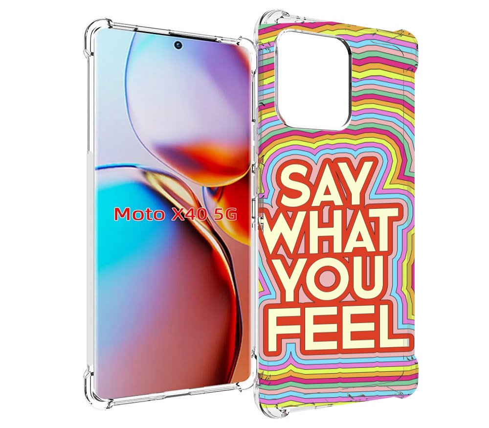

Чехол MyPads говори то что чувствуешь для Motorola Moto X40, Прозрачный, Tocco
