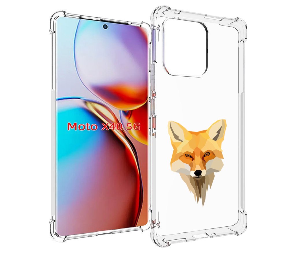 

Чехол MyPads голова-лисы для Motorola Moto X40, Прозрачный, Tocco