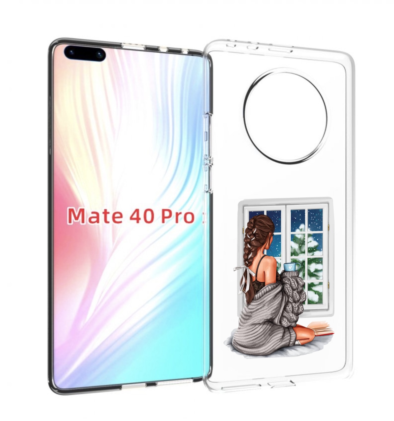 

Чехол MyPads уютное-зимнее-окно женский для Huawei Mate 40 Pro (NOH-NX9), Прозрачный, Tocco