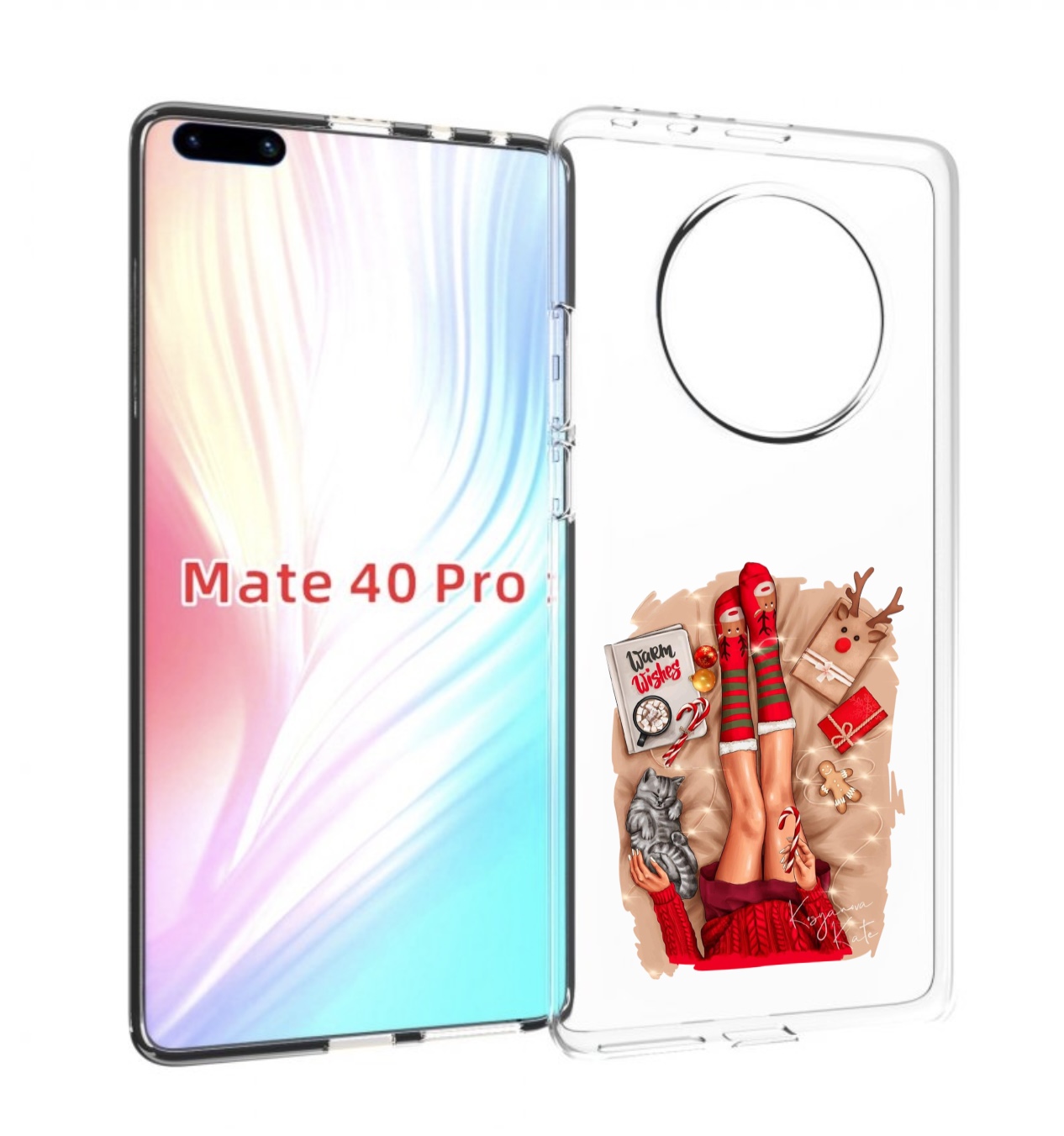 

Чехол MyPads уютный-арт женский для Huawei Mate 40 Pro (NOH-NX9), Прозрачный, Tocco