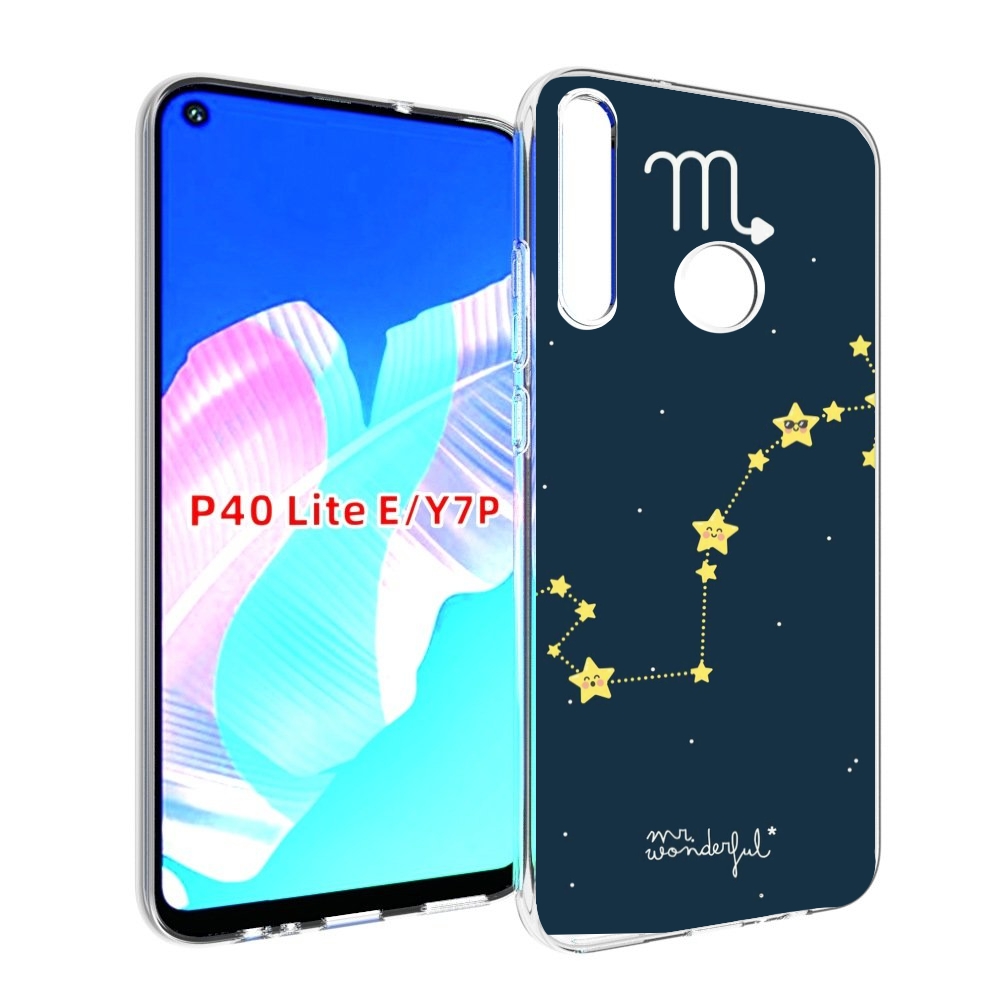 

Чехол бампер MyPads знак зодиака скорпион 1 для Huawei P40 Lite, Прозрачный, Tocco