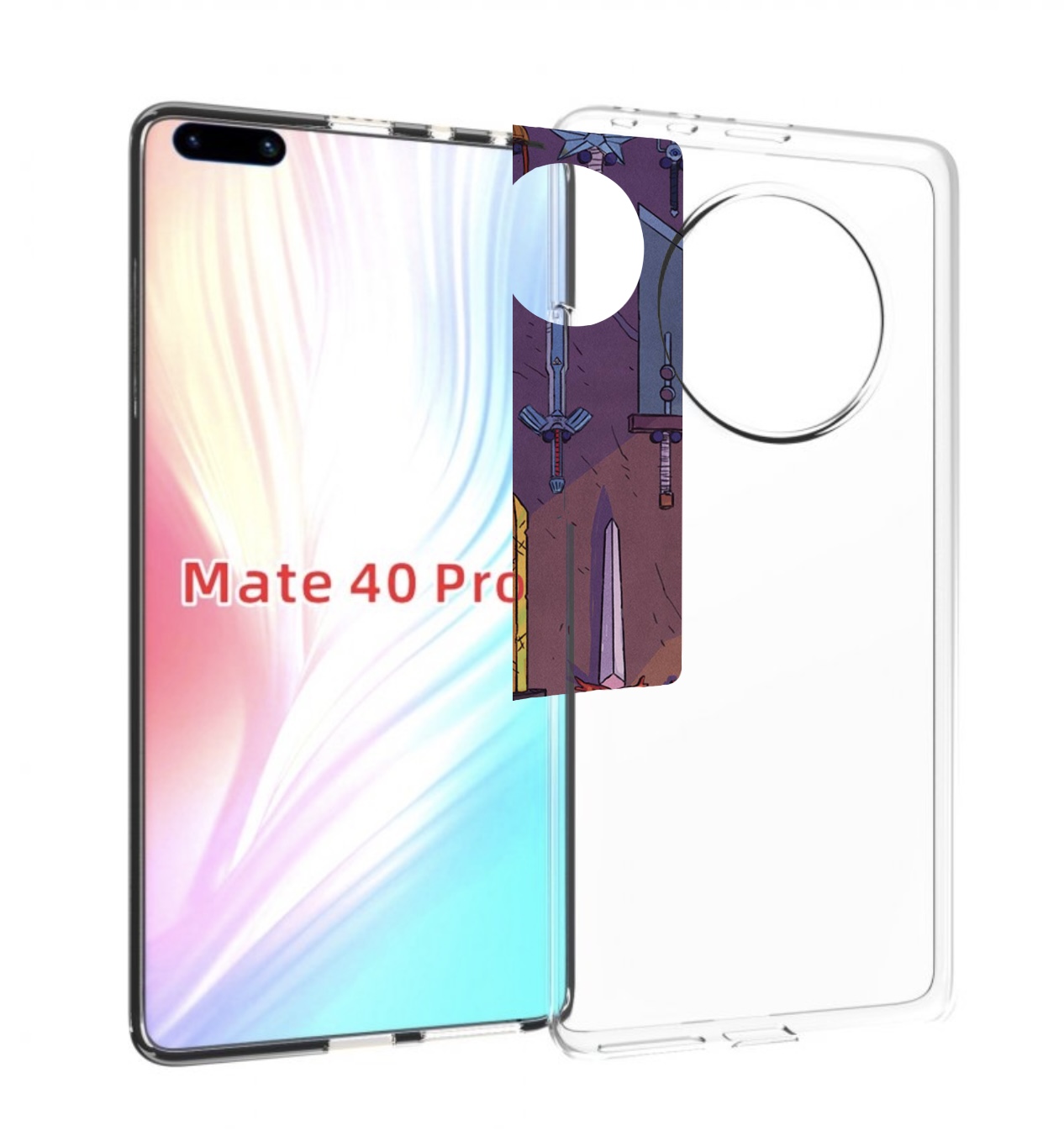 

Чехол MyPads фин ищет меч для Huawei Mate 40 Pro (NOH-NX9), Прозрачный, Tocco