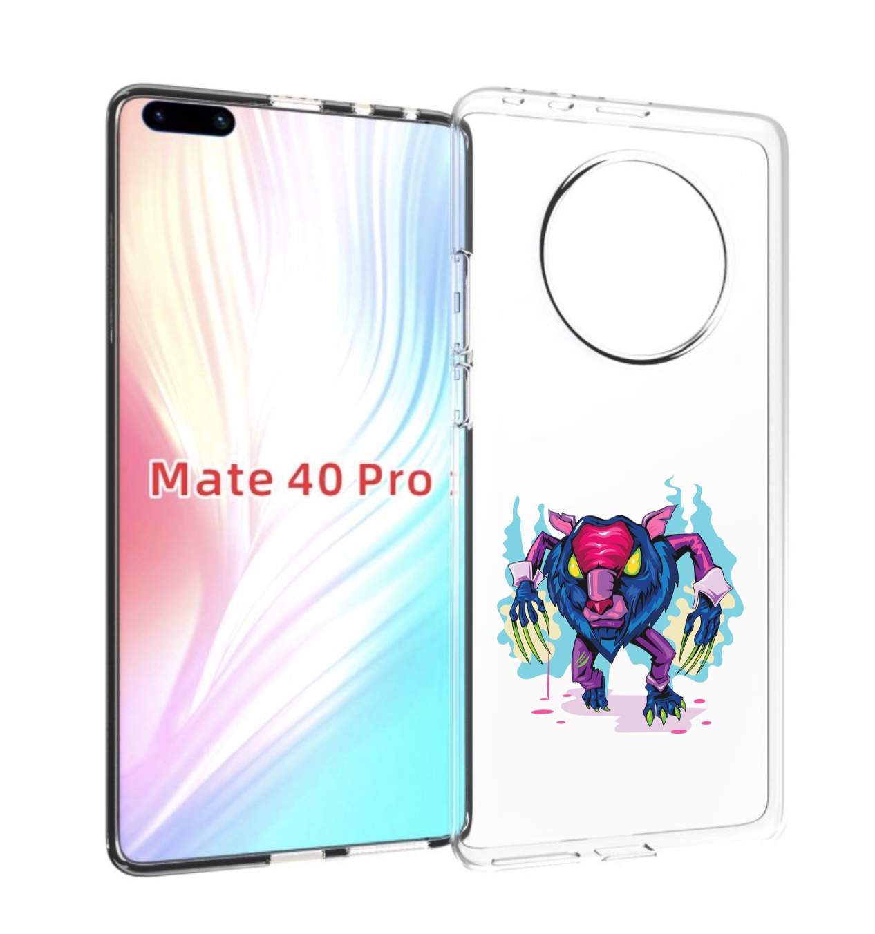 

Чехол MyPads фиолетовая-россомаха для Huawei Mate 40 Pro (NOH-NX9), Прозрачный, Tocco