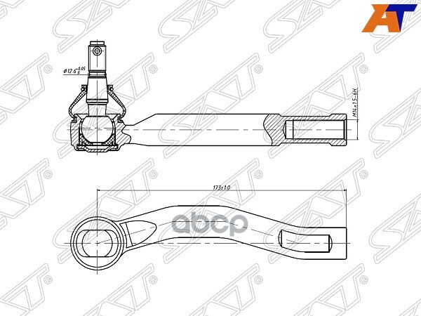 

Наконечник Рулевой Toyota Ractis 05- Lh (левый) Sat арт. ST-45047-59145