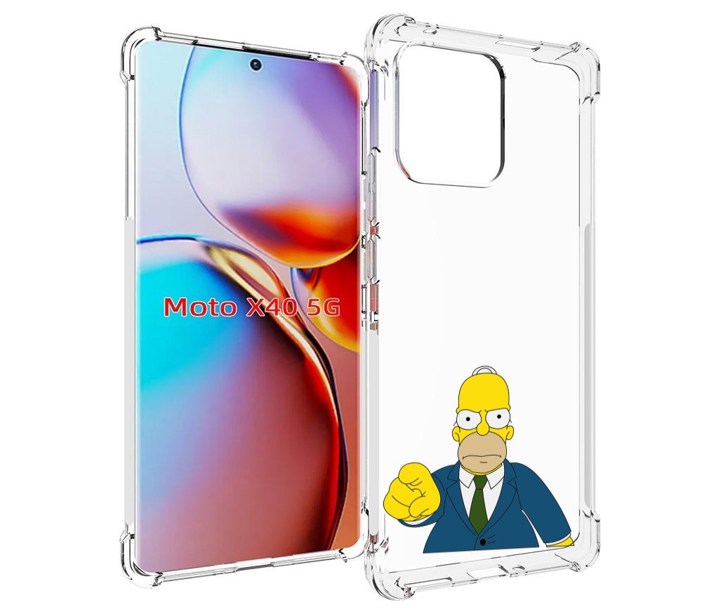 

Чехол MyPads гомер-злой для Motorola Moto X40, Прозрачный, Tocco