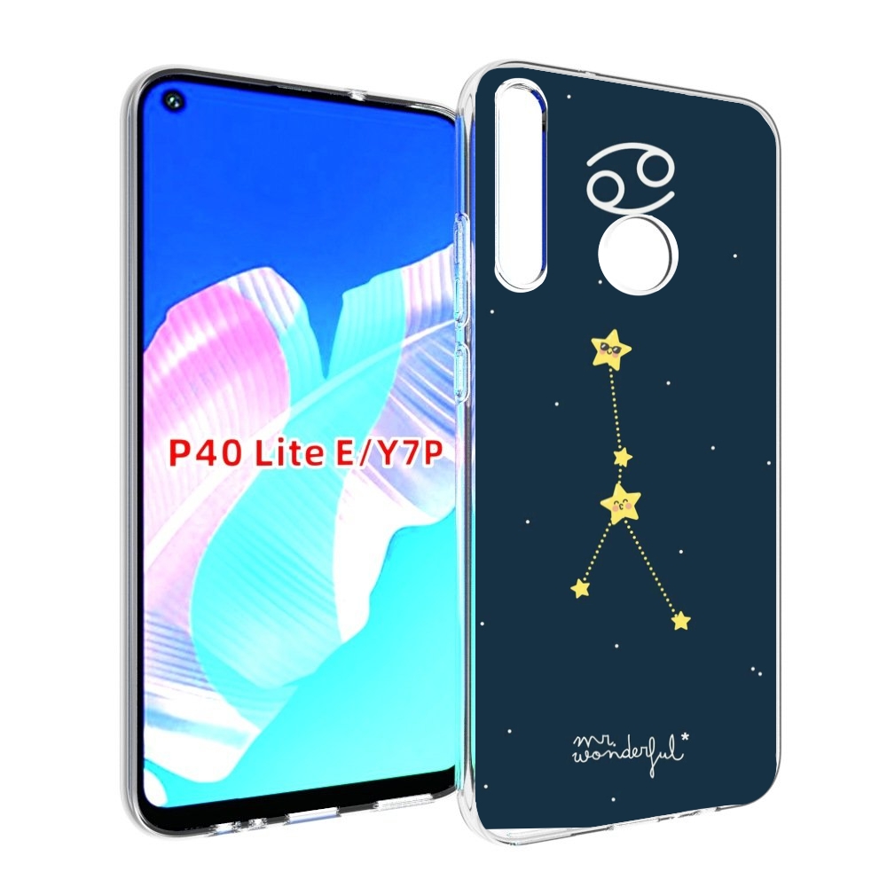 

Чехол бампер MyPads знак-зодиака-рак-3 для Huawei P40 Lite E, Прозрачный, Tocco