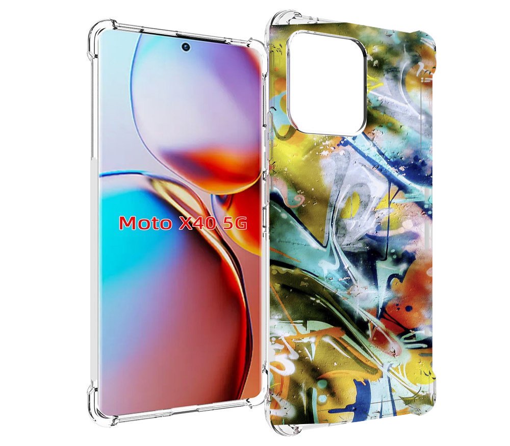 

Чехол MyPads граффити-хаос для Motorola Moto X40, Прозрачный, Tocco