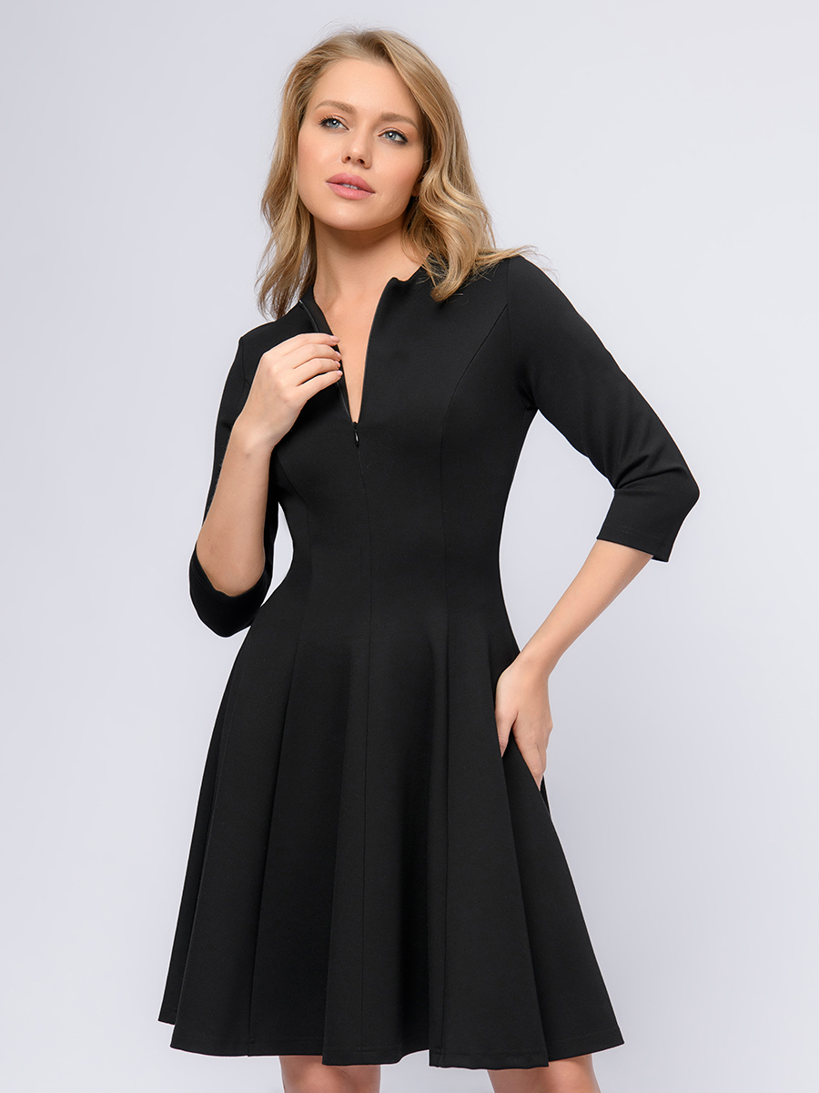 

Платье женское 1001dress 0100679BK черное 46 RU, Черный, 0100679BK