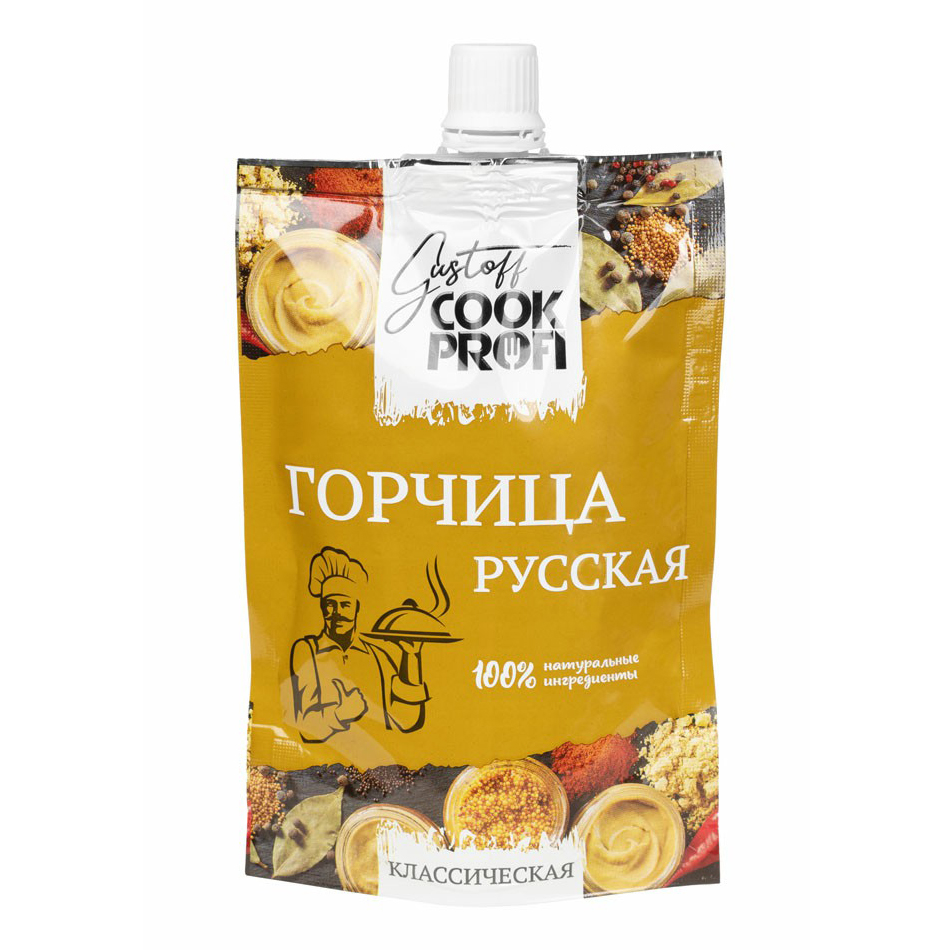 Горчица Gustoff Cook Profi русская 150 г