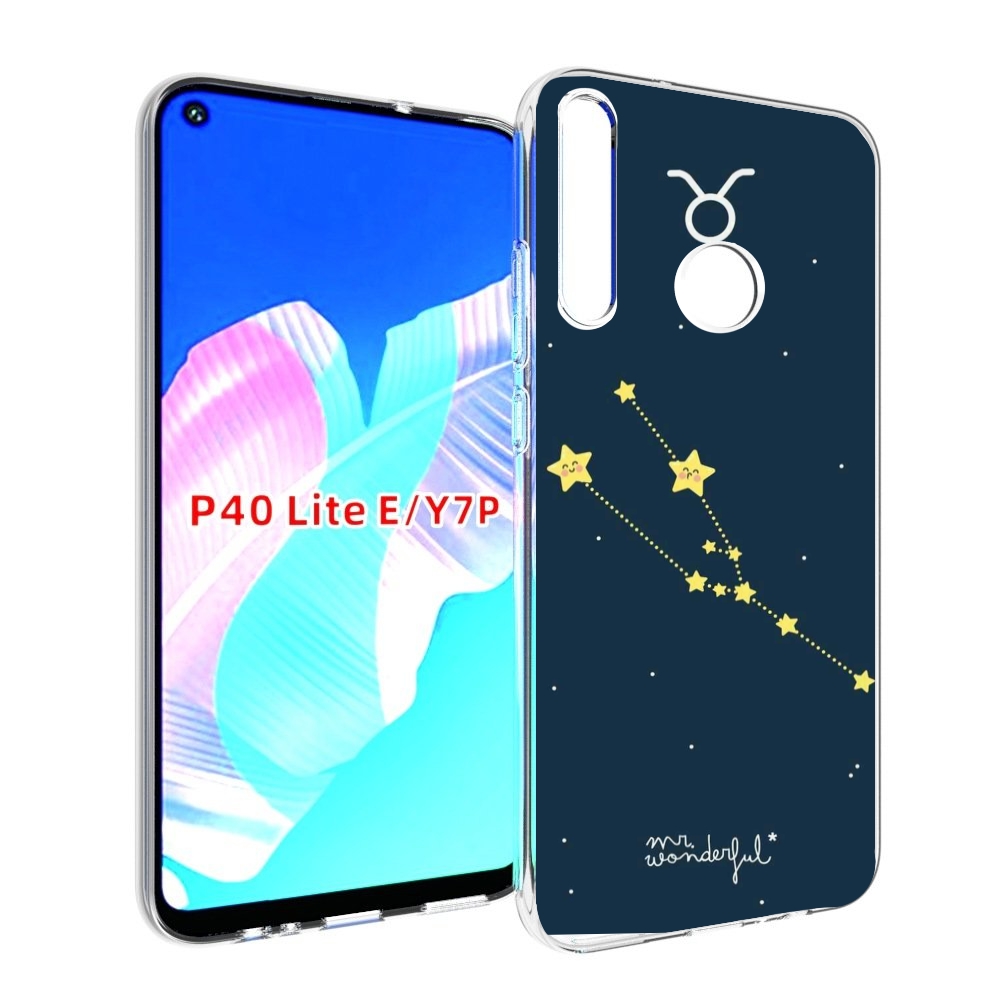 

Чехол бампер MyPads знак-зодиака-телец-4 для Huawei P40 Lite E, Прозрачный, Tocco