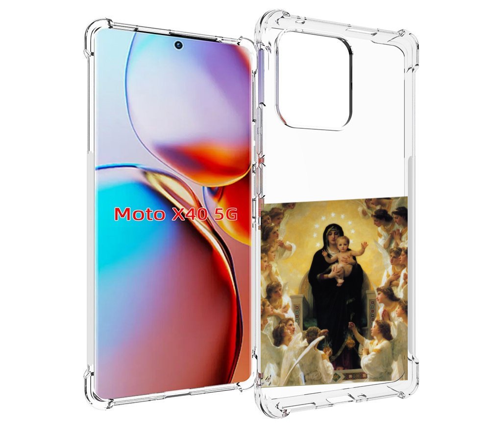 

Чехол MyPads дева-мария для Motorola Moto X40, Прозрачный, Tocco